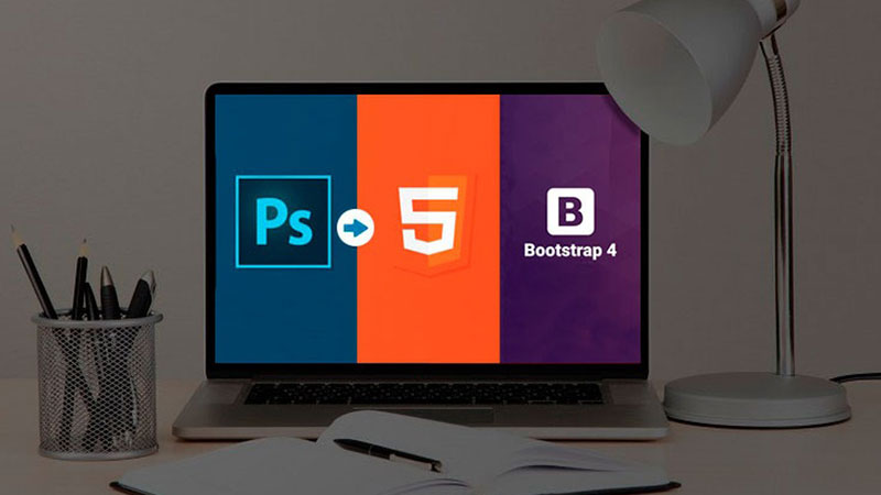 Sitio web desde cero: de PSD a HTML5, Bootstrap 4 y Extract (Precio: 50€)